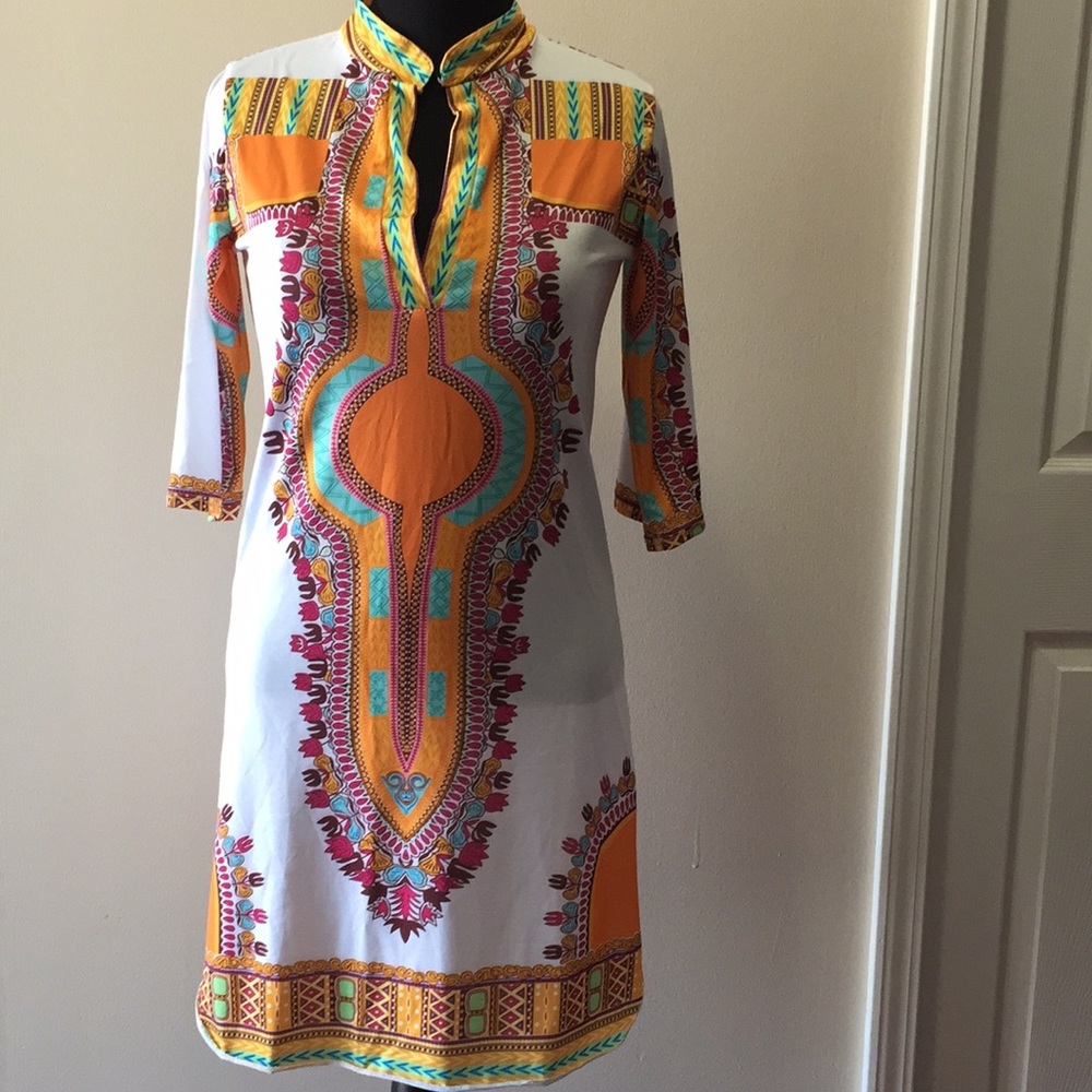 African/tribal inspired print dress.